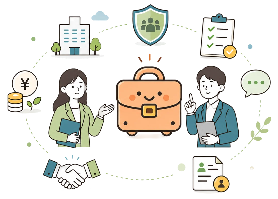 人事・労務をトータルにサポートする社会保険労務士法人TS-Portersのイメージイラスト