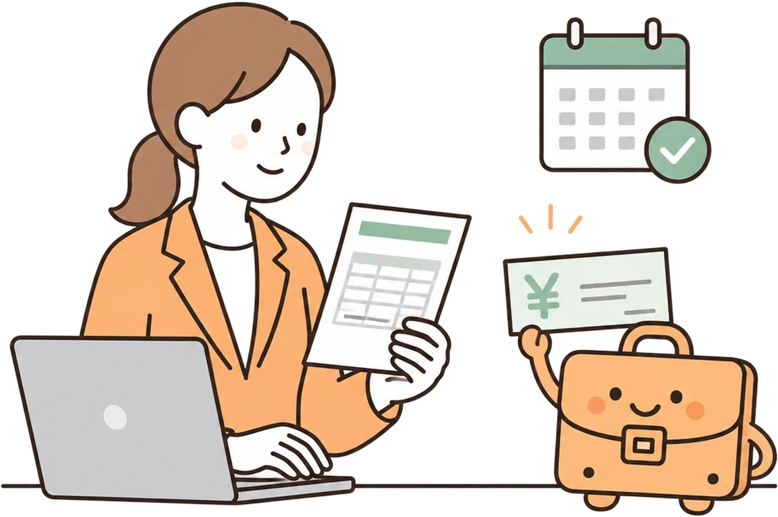給与計算のイメージイラスト
