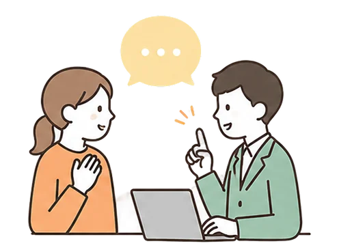 専門用語を使わずわかりやすく説明する社労士のイラスト